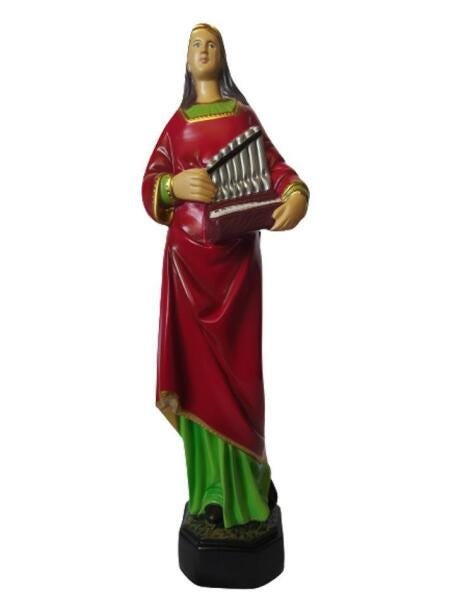 Imagem De Santa Cecilia 30 Cm Padroeira Dos Músicos Música - 1