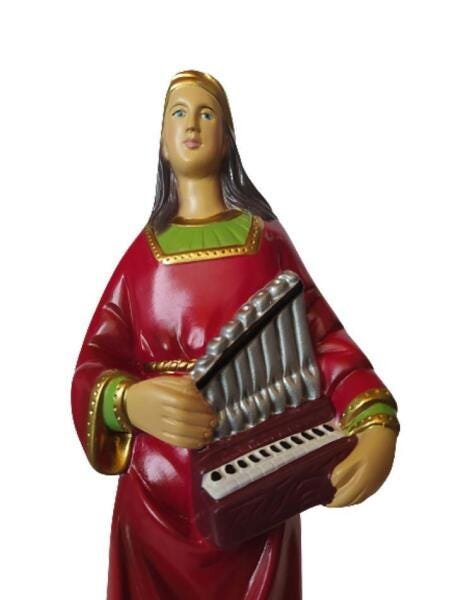 Imagem De Santa Cecilia 30 Cm Padroeira Dos Músicos Música - 2