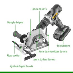 Serra Circular Adaptador para Parafusadeira e Furadeira Fácil Montagem - 3
