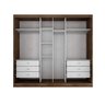 Quarto de Casal com Guarda-Roupa 3 Portas 6 Gavetas e Cabeceira com 2 Mesas de Apoio Renata Espresso - 12