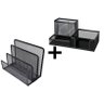 Kit Organizador de Mesa de Escritório 2 Peças Porta Treco Lápis Caneta Carta Bloco Clipe Gv Office - 1