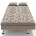 Ver mais imagens de Sofá Cama para Sala de Estar Quarto 193cm Lia M03 Suede Bege - Lyam Decor