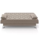 Ver imagem 7 de Sofá Cama para Sala de Estar Quarto 193cm Lia M03 Suede Bege - Lyam Decor