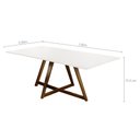 Ver imagem 2 de Mesa de Jantar Liana com Vidro Mmj-as As-castanho Claro/branco Laca 1,60m