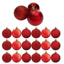 Ver imagem 1 de Conjunto 18 Bolas de Natal Vermelho Prime Tradicional Misto Glitter, Brilho e Fosca 6cm