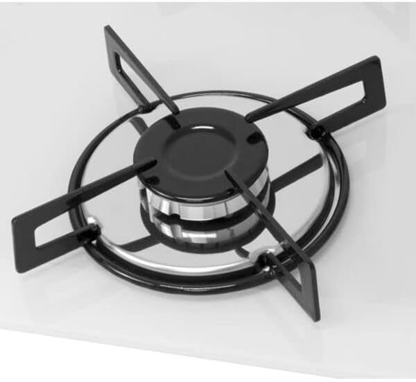 Cooktop 4 Bocas Bivolt Branco Marmorizado Chapa | Chamalux - 2