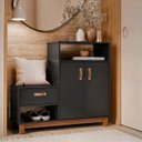 Ver imagem 2 de Sapateira Criado Multiuso 8 Pares Design Moderno:preto