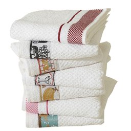 Kit Pano de Copa Lmpeter Atoalhado com Barra Decorada Jacquard 45cmx70cm(02 Unidade)branco - 6