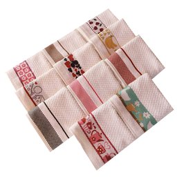 Kit Pano de Copa Lmpeter Atoalhado com Barra Decorada Jacquard 45cmx70cm(02 Unidade)branco - 8