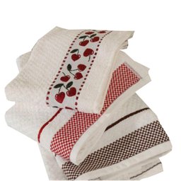 Kit Pano de Copa Lmpeter Atoalhado com Barra Decorada Jacquard 45cmx70cm(02 Unidade)branco - 4