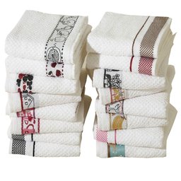 Kit Pano de Copa Lmpeter Atoalhado com Barra Decorada Jacquard 45cmx70cm(02 Unidade)branco - 3