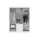 Ver imagem 4 de Guarda Roupa Solteiro 5 Portas e 3 Gavetas Havana Star 5.3 Jatoba/areia - Santos Andirá