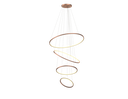 Ver imagem 1 de Lustre Pendente Anel de Led Hoop 4 Argolas Aros em Alumínio 122W