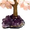Árvore Cristais Naturais Quartzo Rosa E Ametista 12Cm - 3