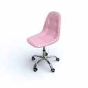 Ver imagem 6 de Cadeira para Escritório Estofada com Base Giratória Botonê Rosa Quartzo