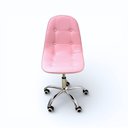 Ver imagem 4 de Cadeira para Escritório Estofada com Base Giratória Botonê Rosa Quartzo