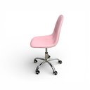 Ver imagem 5 de Cadeira para Escritório Estofada com Base Giratória Botonê Rosa Quartzo