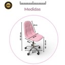 Ver imagem 2 de Cadeira para Escritório Estofada com Base Giratória Botonê Rosa Quartzo