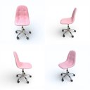 Ver imagem 7 de Cadeira para Escritório Estofada com Base Giratória Botonê Rosa Quartzo