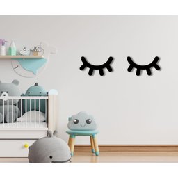 Placa Decoração Cílios Unicórnio Divertido Quarto Criança - 2