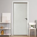 Ver imagem 1 de Kit Porta de Madeira Colmeia Duraplac Branca com Batente 11 e Fechadura Abertura Esquerda 210 x 82