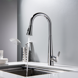 Torneira Misturador Monocomando Cromado Gourmet Bica com Ducha Extensível para Cozinha - 3