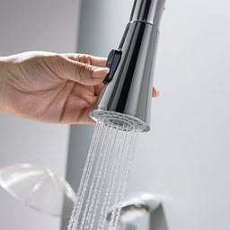 Torneira Misturador Monocomando Cromado Gourmet Bica com Ducha Extensível para Cozinha - 4