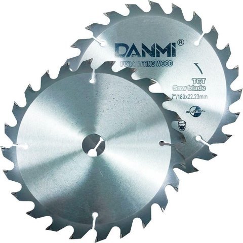 Lamina Disco de Corte Prata Circular Madeira 180mm 24 Dentes