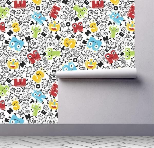 Papel De Parede Letras Alfabeto Infantil Kit 02 Rolos A138 - 2