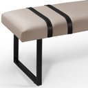 Ver imagem 5 de Banco Puff Estofado Decorativo Pés Industrial Ares 1.30cm Suede Bege