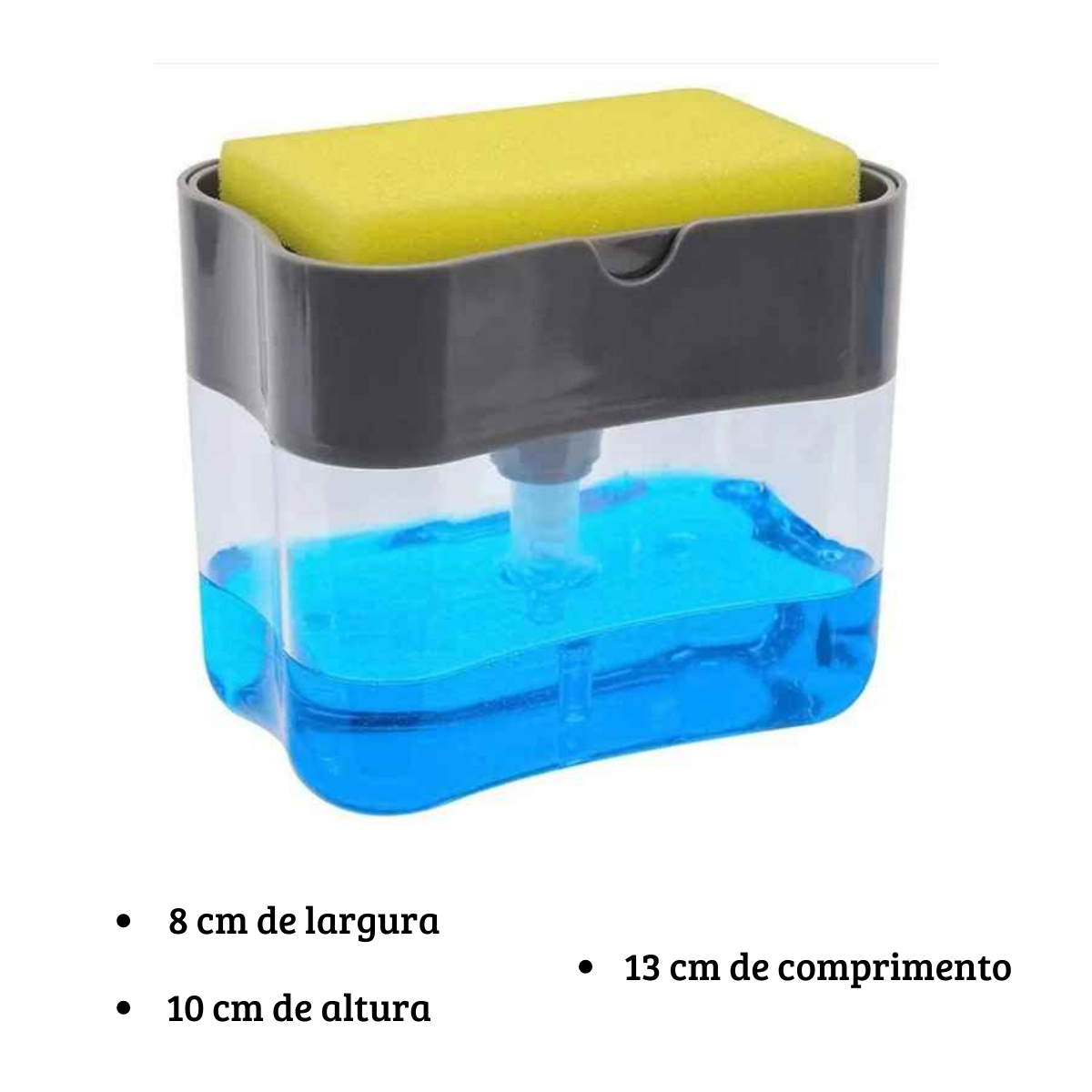 Dispenser Sabão Pia Detergente Suporte Porta Bucha Esponja - 4