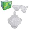 Bomboniere De Vidro Decoração Decorativa Relevo Com Tampa - 1
