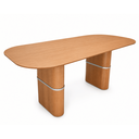 Ver imagem 1 de Mesa de Jantar Retangular 180cm em MDF e Lâmina Natural de Tauari Melina Mel