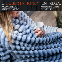 Cobertor Grosso Coberdrom Honey Casal Queen Fofinha e Quentinha Fluffly:azul - 3