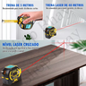 Trena Laser Digital 40m Fita Métrica 5m Multifuncional 3 em 1 - 6