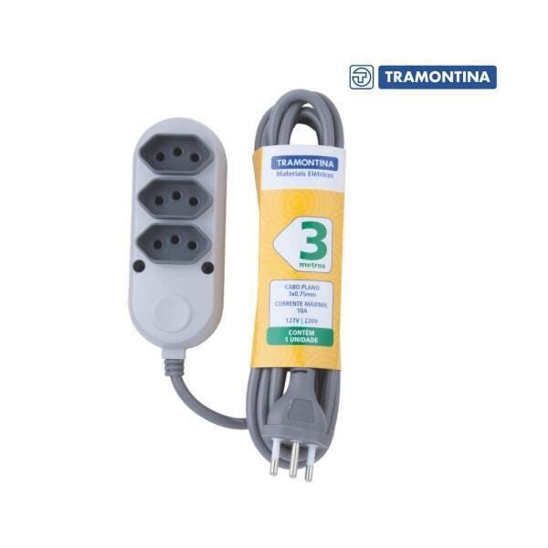 Extensão Elétrica Régua 3 Tomadas 2P+T Bivolt 3M Tramontina - 2