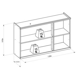 Armário Aéreo 3 Portas 120cm Selene Linea Brasil - 3