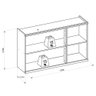 Armário Aéreo 3 Portas 120cm Selene Linea Brasil - 3