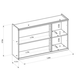 Armário Aéreo 3 Portas 120cm Selene Linea Brasil - 4