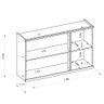 Armário Aéreo 3 Portas 120cm Selene Linea Brasil - 4