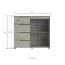 Ver imagem 3 de Cômoda para Quarto 4 Gavetas e 2 Portas MDF Línea