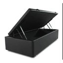 Ver imagem 1 de Base Box Baú Solteiro A colchões Sintético Preto 49x88x188