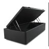 Base Box Baú Solteiro A colchões Sintético Preto 49x88x188 - 1