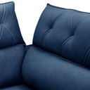 Ver imagem 5 de Sofá 3 Lugares Retrátil Reclinável Chaise Direito 258cm Bergen F04 Veludo Azul - Lyam Decor