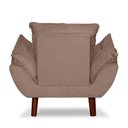 Ver imagem 5 de Mini Poltrona Cadeira Opala Infantil de Criança Suede Cappuccino