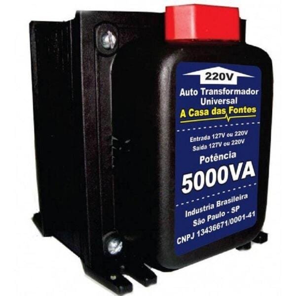 Auto Transformador 5000Va 110 Para 220 E/Ou 220 Para 110 - 1