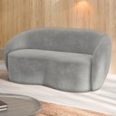 Ver imagem 1 de Sofá Decorativo 1,80cm 2 Lugares Íbis Veludo Cinza G33 - Gran Belo