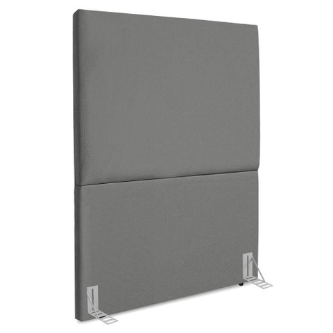 Cabeceira Solteiro 90 Cm com Frame Luna Suede Cinza Artte