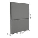 Ver imagem 3 de Cabeceira Solteiro 90 Cm com Frame Luna Suede Cinza Artte