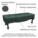 Ver imagem 4 de Recamier 1,95m com Pés Luis Xv e Capitonê em Tecido Veludo Vicenza - Lucadi Verde